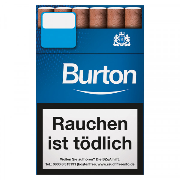 Burton Blue Eco-Zigarillos Original Pack Naturdeckblatt