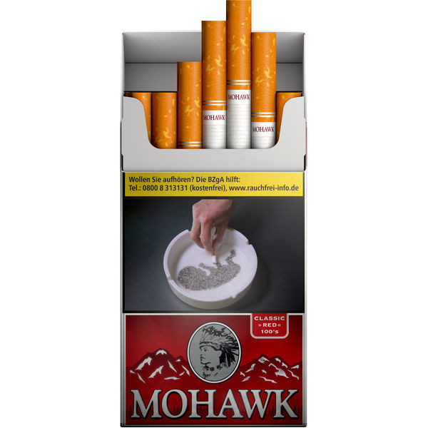 Mohawk Zigaretten Red 100 Original Pack Stange