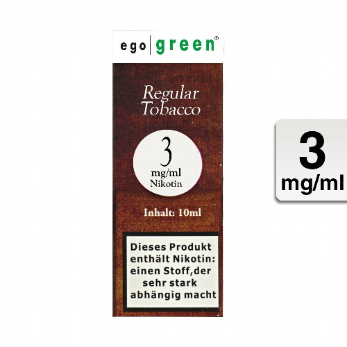E-Liquid Ego Green Regular Tobacco 3 mg