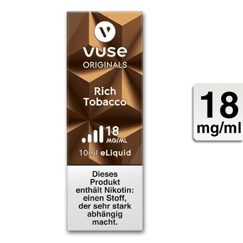 E-Liquid Vuse Bottle Rich Tobacco 18mg