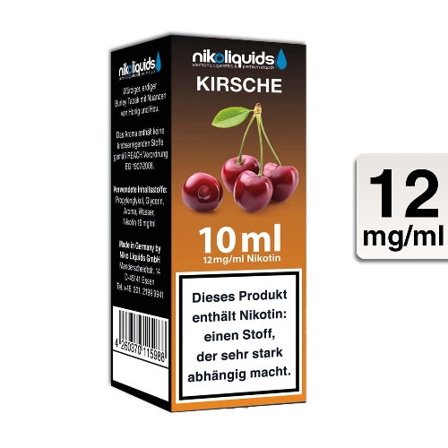 E-Liquid NIKOLIQUIDS Kirsche 12 mg