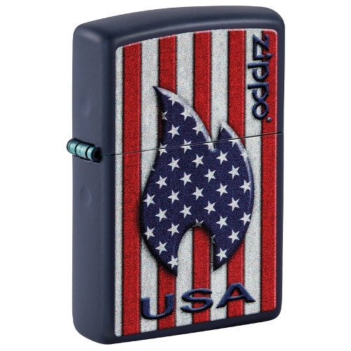 Zippo navy blue matt Patriotic