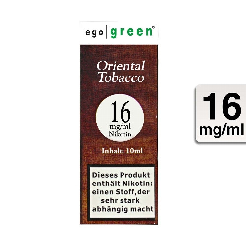 E-Liquid EGO GREEN Oriental Tobacco 16 mg