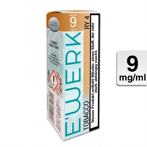 E-Liquid E'WERK RY4 9 mg Nikotin (Tobacco)