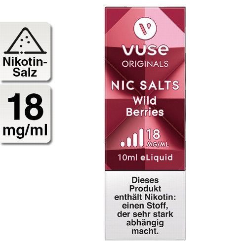 E-Liquid VUSE Bottle Wild Berries Nic Salts 18 mg