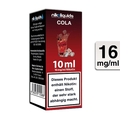 E-Liquid NIKOLIQUIDS Cola 16 mg