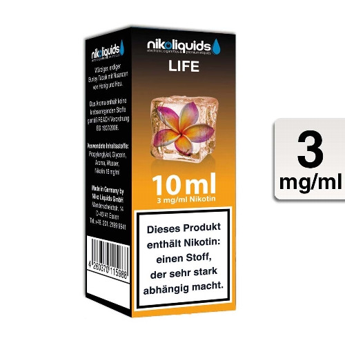 E-Liquid Nikoliquids Life 3 mg 70 Pg 30 Vg