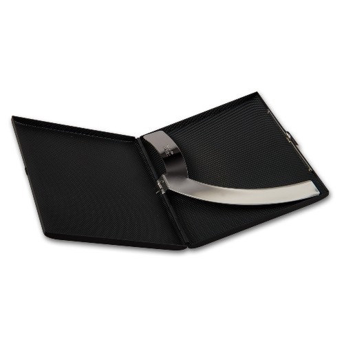 Zigarettenetui Metall PEARL 100 mm schwarz mit Clip