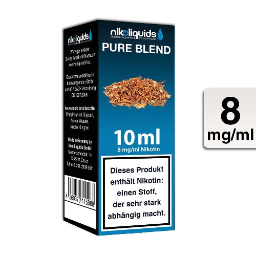 E-Liquid NIKOLIQUIDS Pure Blend 8 mg