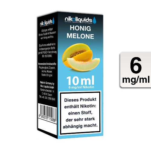 E-Liquid NIKOLIQUIDS Honigmelone 6 mg