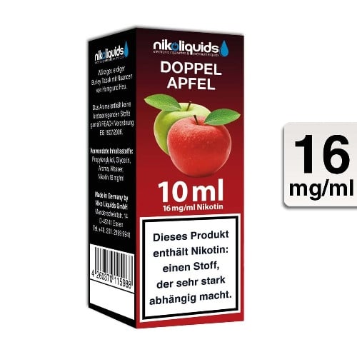E-Liquid NIKOLIQUIDS Doppel Apfel 16 mg