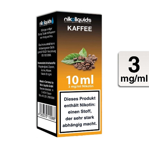 E-Liquid NIKOLIQUIDS Kaffee 3 mg