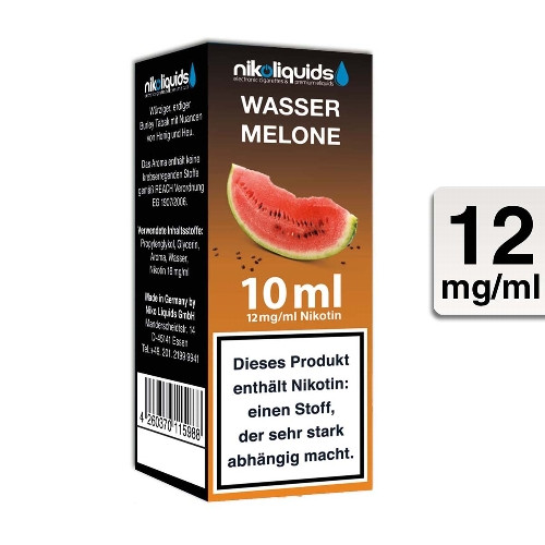 E-Liquid NIKOLIQUIDS Wassermelone 12 mg
