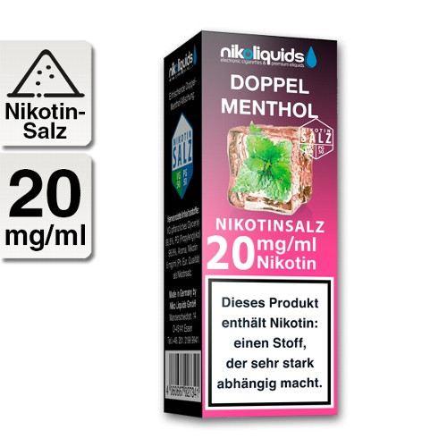 E-Liquid Nikotinsalz NIKOLUIDS Doppel Menthol 20 mg