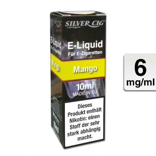 E-Liquid SILVERCIG Mango 6 mg