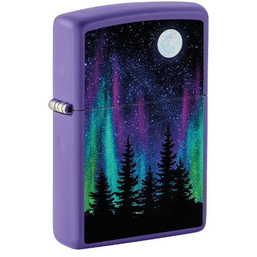 Zippo purple matt Northern Lights Design