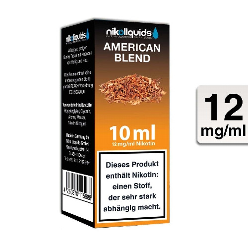 E-Liquid NIKOLIQUIDS American Blend 12 mg