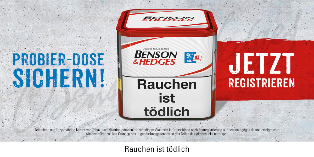 Benson & Hedges gratis Tabak-Dose