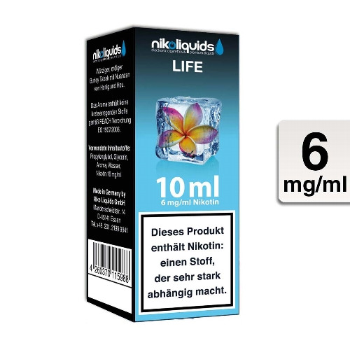 E-Liquid NIKOLIQUIDS Life 6 mg