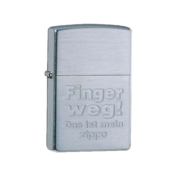 Zippo chrom gebürstet Finger weg