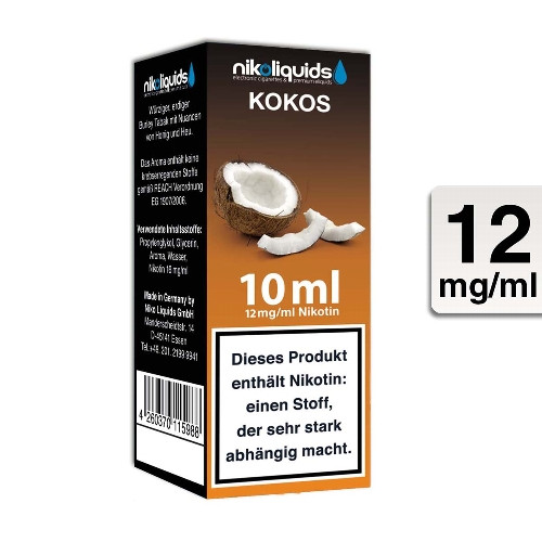 E-Liquid NIKOLIQUIDS Kokos 12 mg