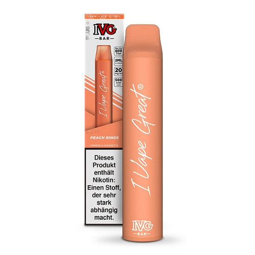 IVG Bar Peach Rings 20mg Einweg E-Zigarette