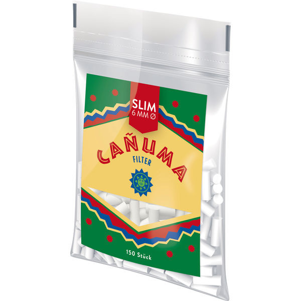 Canuma Zigarettenfilter 6mm 150 Stück Beutel