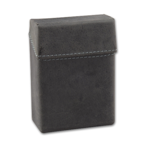 Zigarettenbox Big Pack 25er aus Leder glatt in schwarz 24124