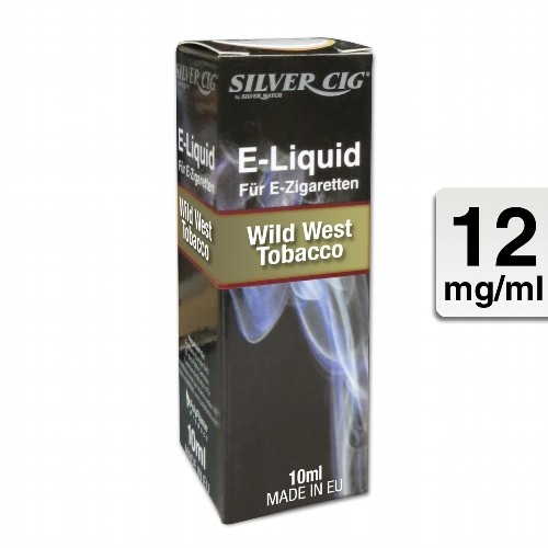 E-Liquid SILVERCIG Wild West Tobacco 12 mg Mischung amerikanischer Tabake