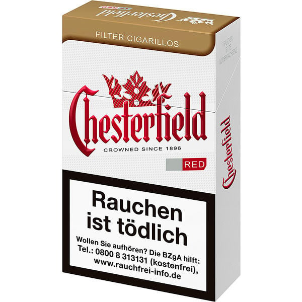 Chesterfield Zigarillos Naturdeckblatt Red Original Pack Stange