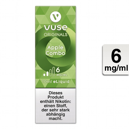 E-Liquid Vuse Bottle Apple Combo 6 mg