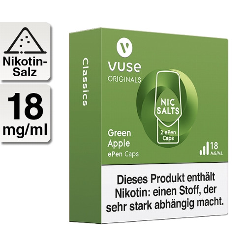 E-Kartusche Vuse ePen Green Apple Nic Salts 18mg