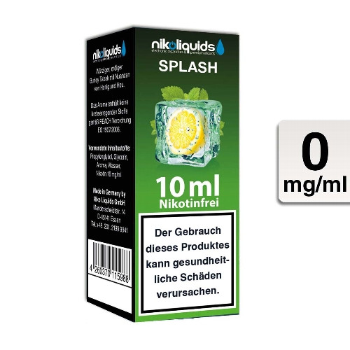 E-Liquid Nikoliquids Splash 0 mg 70 Pg 30 Vg