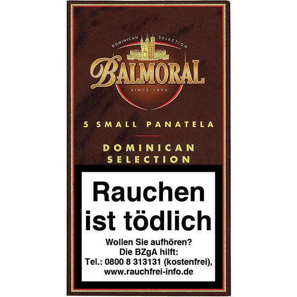 Balmoral Dominican Selection Small Panatela 5er Schachtel