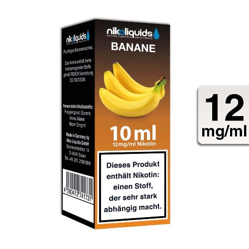 E-Liquid NIKOLIQUIDS Banane 12 mg