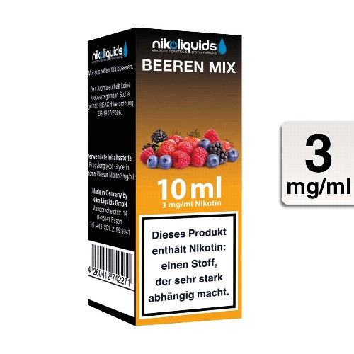 E-Liquid NIKOLIQUIDS Beeren Mix 3 mg