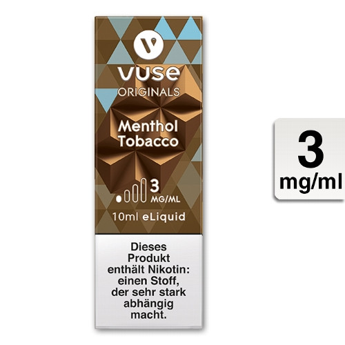 E-Liquid VUSE Bottle Menthol Tobacco 3 mg