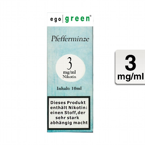 E-Liquid EGO GREEN Pfefferminz 3 mg
