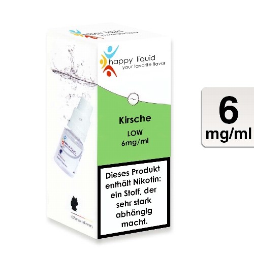 E-Liquid HAPPY LIQUIDS Kirsche 6 mg