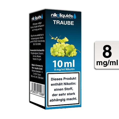 E-Liquid Nikoliquids Traube 8 mg 70 Pg 30 Vg