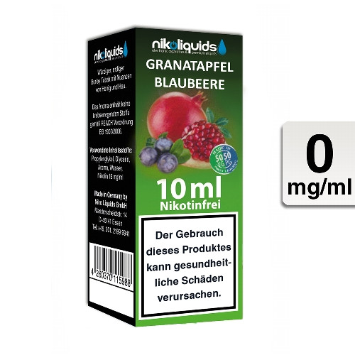 E-Liquid NIKOLIQUIDS Granatapfel Blaubeere 0 mg