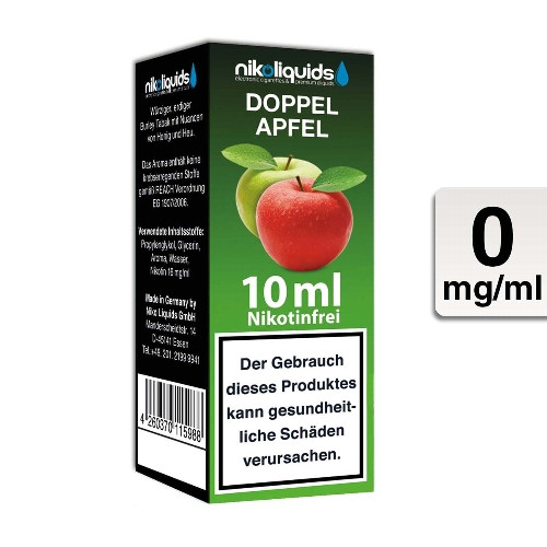 E-Liquid NIKOLIQUIDS Doppel Apfel 0 mg